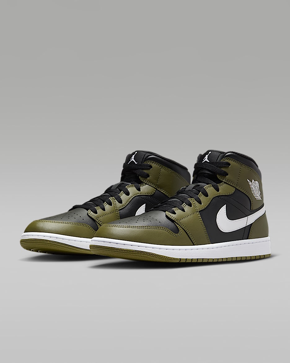 Jordan 1 mid dark olive on sale